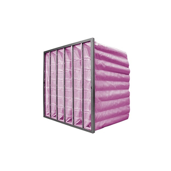 Air filter pink on white background